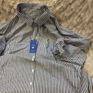 Chouyatou Women's Striped Button Down Long Sleeve Casual Shirt Blouse